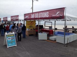 jmf solutions booth at hangout fest